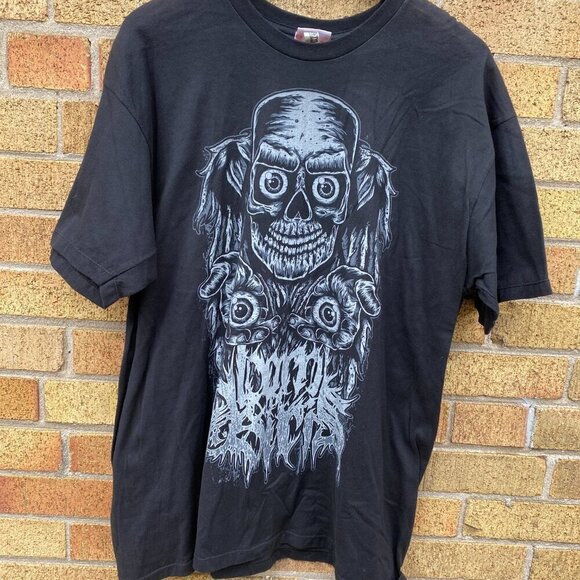 Vintage Skull Print Graphic T Shirt XL Black - Picture 3 of 4